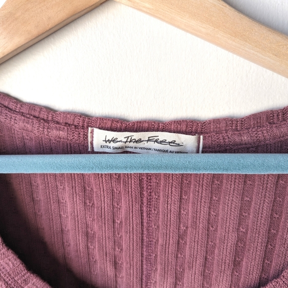 We The Free Pink Top Tie Dye Boho Casual Oversized Top - Picture 5 of 7